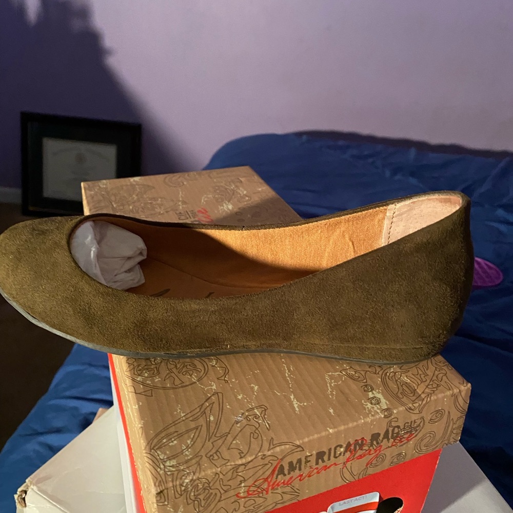 American Rag Olive Green flats